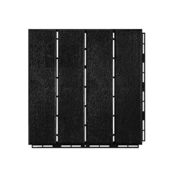 Imagem de SPXMQSS Decking composto, tábuas de deck de plástico de jardim, fácil de instalar, azulejo de convés de bloqueio de grande drenagem para varanda de jardim 30 x 30 cm A 22 peças