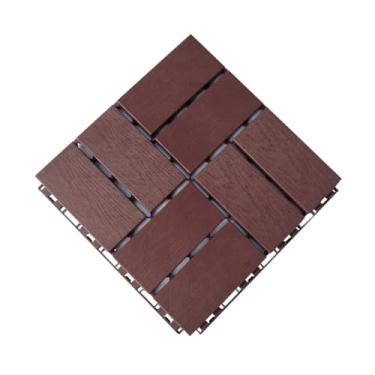 Imagem de SPXMQSS Azulejos de deck ao ar livre, azulejos de plástico para jardim, deck de pátio interligado, fácil de instalar para uso interno e externo 30 x 30 x 2 cm F 22 peças