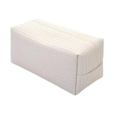 Imagem de WeiLaiKeQi Porta-lenços de couro PU com estojo para lenços, prático para guardar papel higiênico e guardanapos, ideal para mesa de cabeceira ou cômoda, Branco