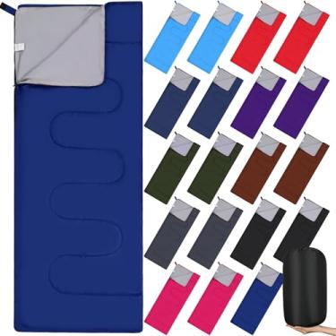 Imagem de Mixweer Pacote com 20 sacos de dormir para acampamento, 4 estações, frio, impermeável, leve, compacto para mochilão, acampamento, caminhadas, viagens ao ar livre (10 cores)