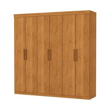 Imagem de Guarda Roupa Casal Recife 6 Portas 2 Gavetas Sem Espelho Carioca Moveis Cinamomo