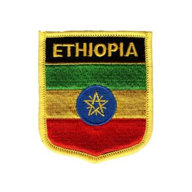 Imagem de Ruoming 1 PÇ Patch de bandeira da Etiópia com ferro ou costurado bordado tático militar nacional Etiópia (Etiópia)