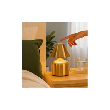 Imagem de Mini Luminária de Mesa com USB, 3 Níveis de Iluminação, Portátil, Recarregável, 17,5cm x 9cm, Plástico, Branco Frio/Quente/Luz Mista, Cabo USB Incluso