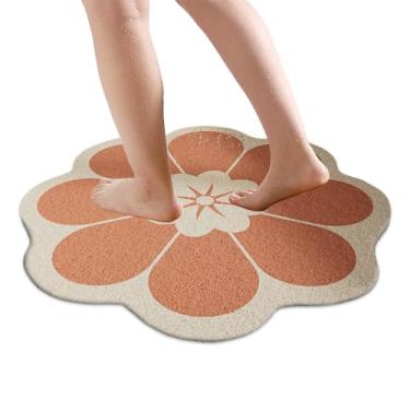 Imagem de Tapete de banho antiderrapante, tapete de banheiro antiderrapante,Tapete de banheiro de secagem rápida de de flores - Prático chuveiro tapete tapetes de banho para portas