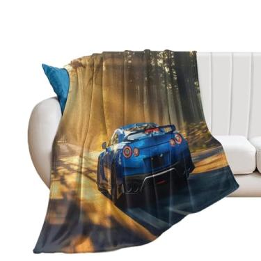 Imagem de Cobertor super macio, flanela, leve, refrescante, cadeira, sofá, carro, viagem, leve, quente, floresta, carro JDM R35, luz do sol, esportivo, fresco, 177,8 x 203,2 cm