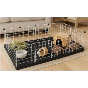 Imagem de PJYuCien Forro de gaiola para porquinhos-da-índia, forro impermeável para gaiola de porquinho da índia, fácil de instalar, adequado para porquinhos-da-índia, coelhos, totoro, ouriços, furões, animais