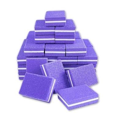 Imagem de Kit 50 Mini Lixa Bloquinho Polidor Buffer Gramatura 100/180