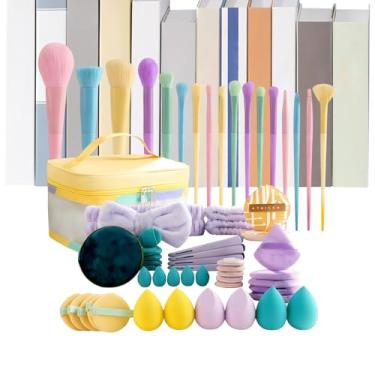 Imagem de Pincéis De Maquiagem - 59 Peças Aplicador De Cosméticos,Aplicadores De Maquiagem - Para Pó Solto, Blush, Batom, Base, Sombras, Corretor, Mulheres, Meninas, Adolescentes E