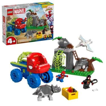Imagem de Lego Marvel Resgate Com Veiculo Dinossauro Equipe Spidey Dino 136 Peça