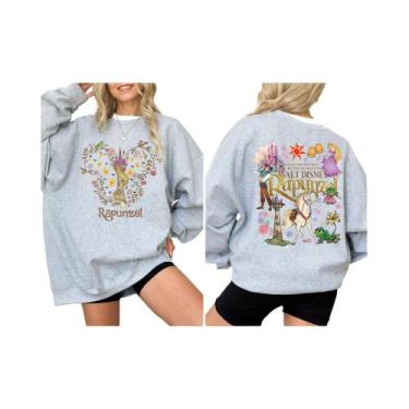 Imagem de Moletom Da Rapunzel Da Disney, Hoodie Da Princesa Rapunzel, Suéter Mic