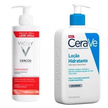 Imagem de Vichy Dercos e Cerave Kit – Shampoo + Loção de Hidratante Kit-Unissex
