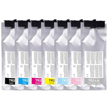 Imagem de Cartuchos de tinta TR2 de substituição para impressoras Roland TrueVIS SG-300 SG-540 SG2-300 SG2-540 SG2-640 SG3-300 SG3-540 VG-540 VG-640, compatíveis com cartuchos de tinta TR2 pacote com 7 (1BK/1C