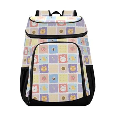 Imagem de Mochila masculina fofa com 36 latas, à prova de vazamento, à prova de vazamento, à prova d'água, para trabalho, piqueniques, acampamento, caminhada