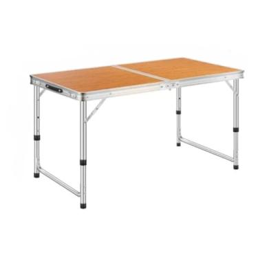 Imagem de Mesa Dobrável Portátil Tipo Maleta, Mesa Multiuso para Camping, Piquenique e Uso Doméstico 120x60cm(Madeira)