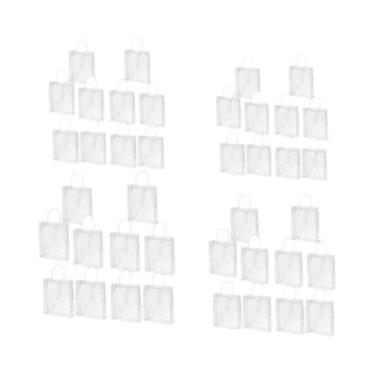 Imagem de 100PCS Sacola Reutilizável De PVC Transparente Com Alça Para Embalagem