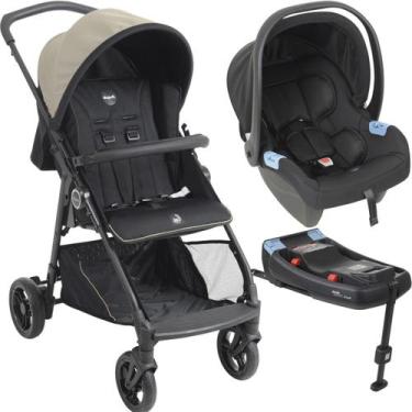 Imagem de Carrinho com Bebe Conforto e Base ISOFIX Burigotto Lui Sand