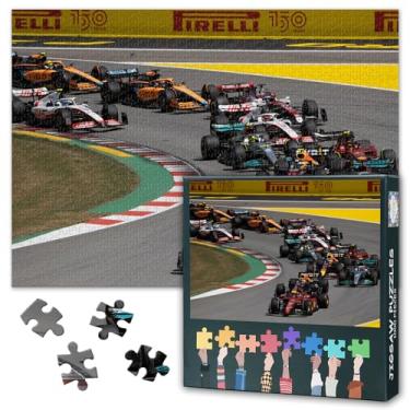 Imagem de 1000 peças de quebra-cabeças de carros de corrida para adultos com tema de competição desafiadora para família, presentes de jogos, inteligência, arte para arte, decoração de casa, 70 x 19 cm