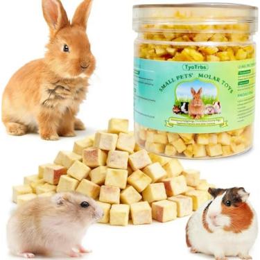 Imagem de Tyotrbs Brinquedos de mastigação de coelho para dentes de coelhos, brinquedos naturais de coelho palitos de madeira de maçã (XM)