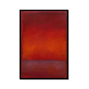 Imagem de Pôster de arte de parede vintage Mark Rothko arte moderna abstrata blocos de cores minimalista pintura em tela impressão sala de estar decoração de casa (SKU5,20.3x30.5 cm = (20x30cm), moldura de