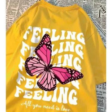 Imagem de Camiseta Estampa nas Costas de Borboleta Feeling Streetwear - Dinka, m