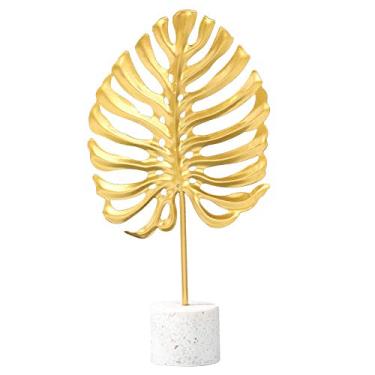 Imagem de ins Decoração de Folha Tartaruga Ferro Nórdica Criativa Ginkgo Artesanato Metal para Mesa Estudo em Casa Monstera Trompete