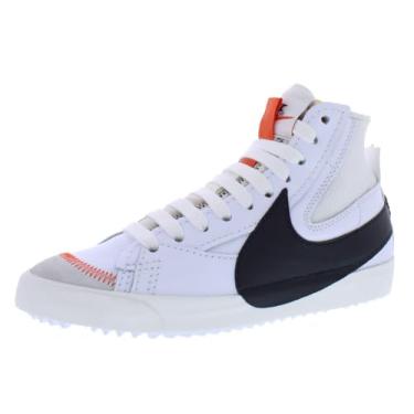 Imagem de Nike Blazer Mid '77 Jumbo Tênis masculino, branco/vermelho habanero/enxofre vívido/multicolorido (masculino), Elegante, branco/preto/branco, vela branca, 13 Women/11.5 Men