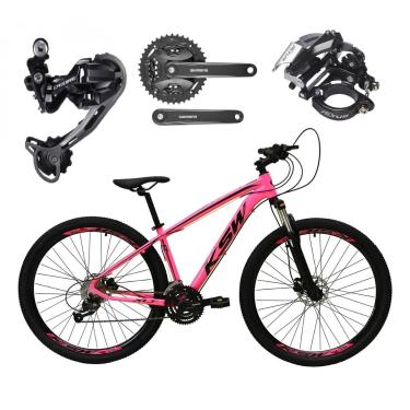 Imagem de Bicicleta Aro 29 KSW XLT 27v Shimano Deore/Altus Freio Hidráulico Garfo com Trava Alumí...