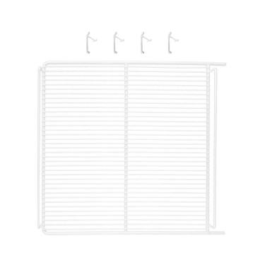 Imagem de Kit - 1 Prateleira Grade Branca Visa Vn50 Vb52 Vf50 + 4 Ganchos Suporte - Metalfrio