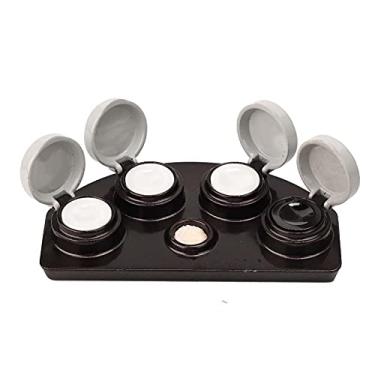 Imagem de KIMISS Ferramenta de Imersão Em óleo de Relógio – Conjunto de Prato Lubrificador de Relógio Premium Com 4 Copos de Cerâmica Reutilizáveis ​​para Reparo e Lubrificação de Relógios