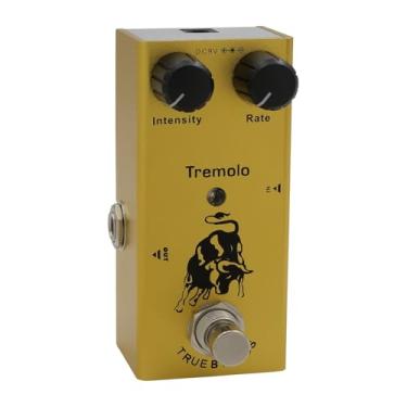 Imagem de RiToEasysports Pedal de Efeitos de Guitarra, Pedal de Guitarra Elétrica Totalmente Em Metal 10 Tipos Atraso Analógico Overdrive Distorção de Coro Com Indicador LED para Placa de Pedais (YELLOW)
