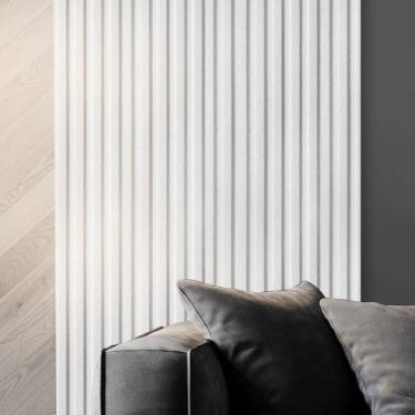 Imagem de 10 Placas Isopor Lambril Painel Ripado - Lopes Decor, 100x30cm