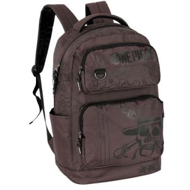 Imagem de Mochila Costas Acolchoada One Piece Oficial MS49802 - Luxcel, marrom