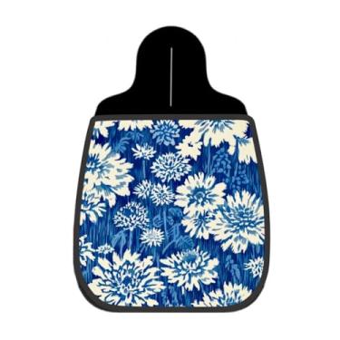 Imagem de Lixeira De Carro Organizador Lixinhocar Floral Azul Marinho 5