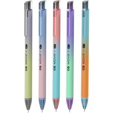 Imagem de Caneta Esferográfica Retrátil CIS Move 0.7MM 5 Cores (display com 24) 