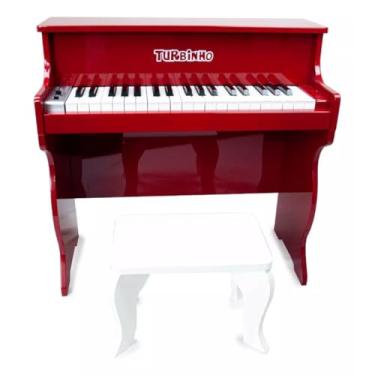 Imagem de Piano Infantil Elétrico Turbinho E-Piano 22 Teclas Vermelho