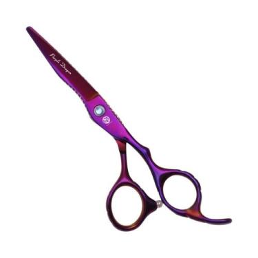 Imagem de Tesoura Profissional De Cabelo Em Aço Inoxidável Prata Para Cabeleirei