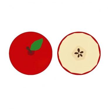 Imagem de Conjunto de 2 porta-copos de carro com estampa de frutas fofas, vários estilos para porta-copos de carro, tapetes antiderrapantes para copos de água de mesa domésticos (maçã vermelha)