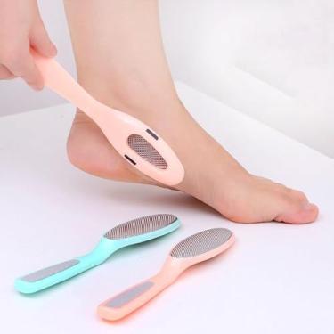 Imagem de Lixa dupla face premium para pés macios e macios - Remove efetivamente a pele dura e morta, perfeita para pedicure e cuidados com os pés (rosa)