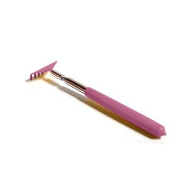 Imagem de Kit massageador de arranhador nas costas, raspador, extensível, telescópico, coceira, produtos de saúde, arranhador telescópico (vermelho claro)