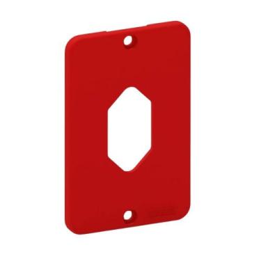 Imagem de Tampa Para Tomada Vertical PVC Vermelha Emb 30 peças Andaluz