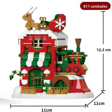 Imagem de Mini Árvore De Natal Para Crianças, Modelo De Casa Do Papai Noel, Bloc