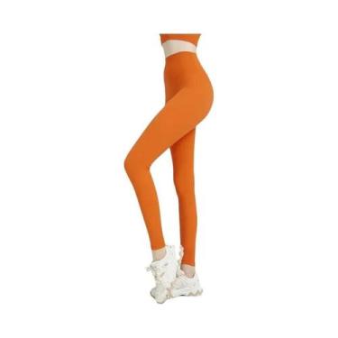 Imagem de Calças De Yoga De Nylon De Cintura Alta Para Mulheres, Leggings De Fit