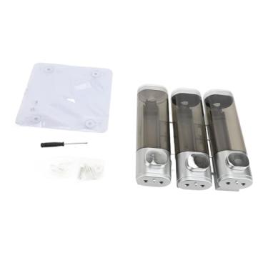 Imagem de Aramox 300ml 3 Em 1 Líquido, Grande Capacidade de Montagem na Parede, Chuveiro de Banheiro, Shampoo, Condicionador, Dispensador Com Corpo Transparente, para Pia de Cozinha, Banheiro, (SILVER)