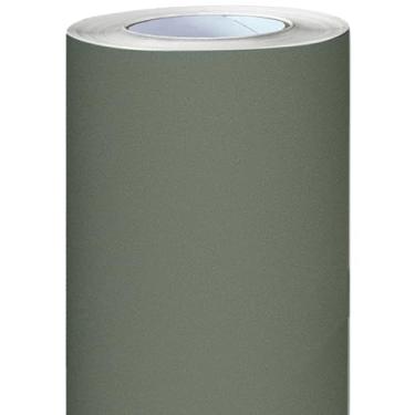 Imagem de Vinil Jateado Verde Musgo Claro Fosco Oliva Adesivo P/Envelopar Móveis Geladeira Bancadas Parede (5mt x 60cm)