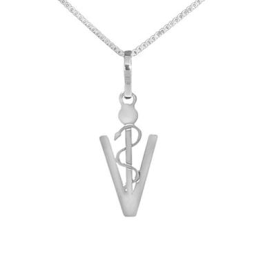 Imagem de Colar Medicina Veterinária Simbolo Coleção Formatura Prata 925 - Sam J