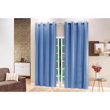 Imagem de Cortina Blackout PVC Lisa 2,80x3,00 Filomena - Azul Piscina