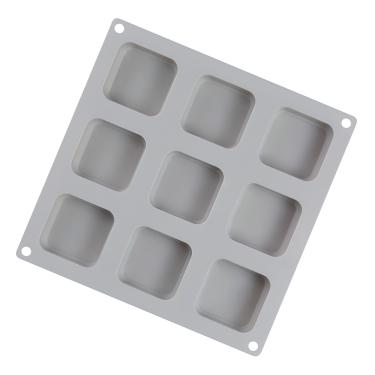 Imagem de Molde De Silicone Quadrado Para Sabonete Sabão 9 Cavidades