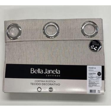 Imagem de Cortina Rústica 4,20m x 2,50m Fenícia Bella Janela, Areia