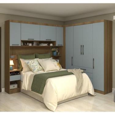 Imagem de Guarda Roupa Dormitório Modulado Paris Casal Queen 1,58 m Canto Reto -