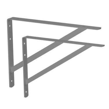 Imagem de Par Mão Francesa 50Cm Multivisão Mfl50 Preta Suporta 45Kg